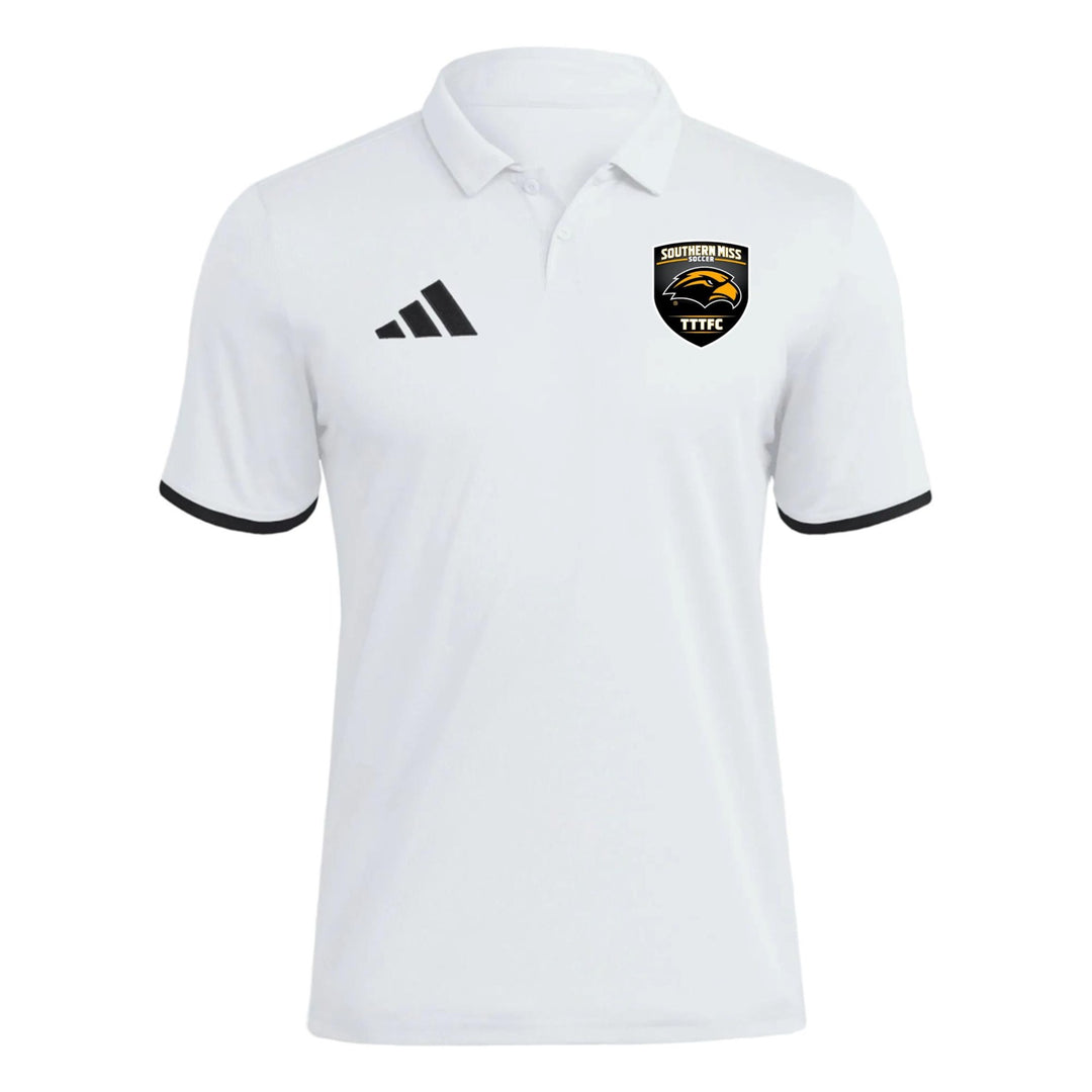 adidas Men's Southern Miss Entrada 26 Polo Shirt - White Southern Miss - Third Coast Soccer