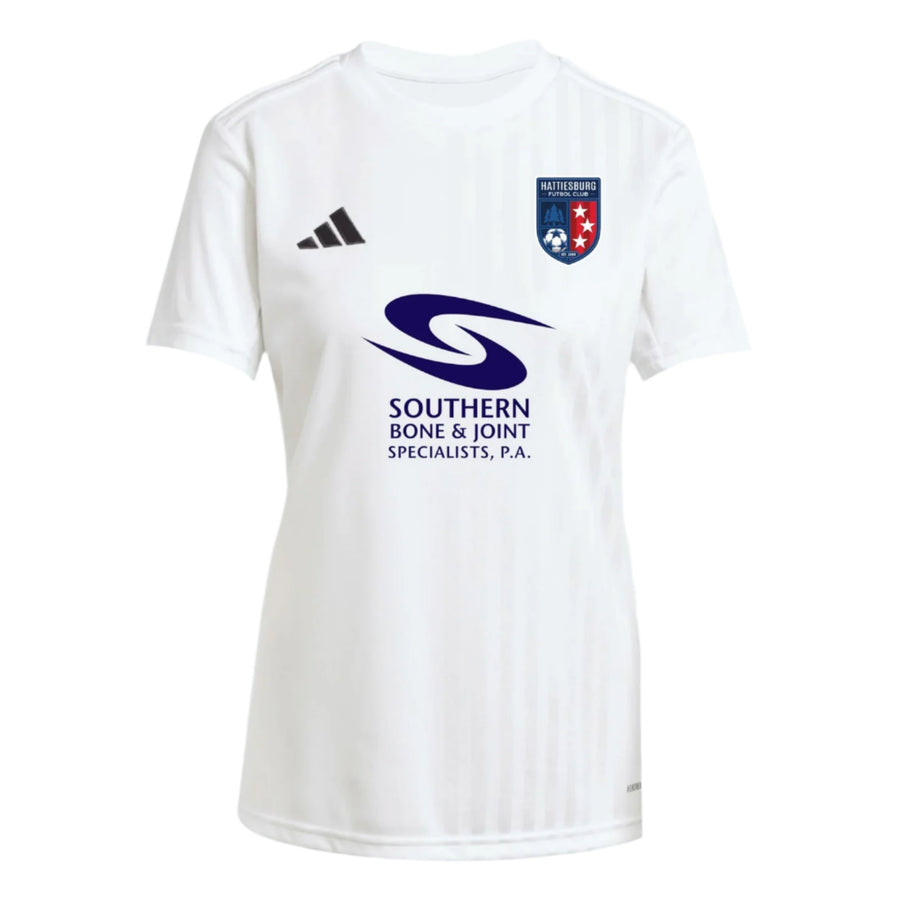adidas HFC Women's Campeon 25 Jersey - White Hattiesburg FC 2025-2027 - Third Coast Soccer