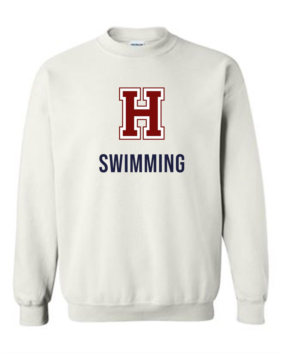 Hannan Swimming Crew Neck Sweatshirt Hannan Swimming 24 White Youth Small - Third Coast Soccer