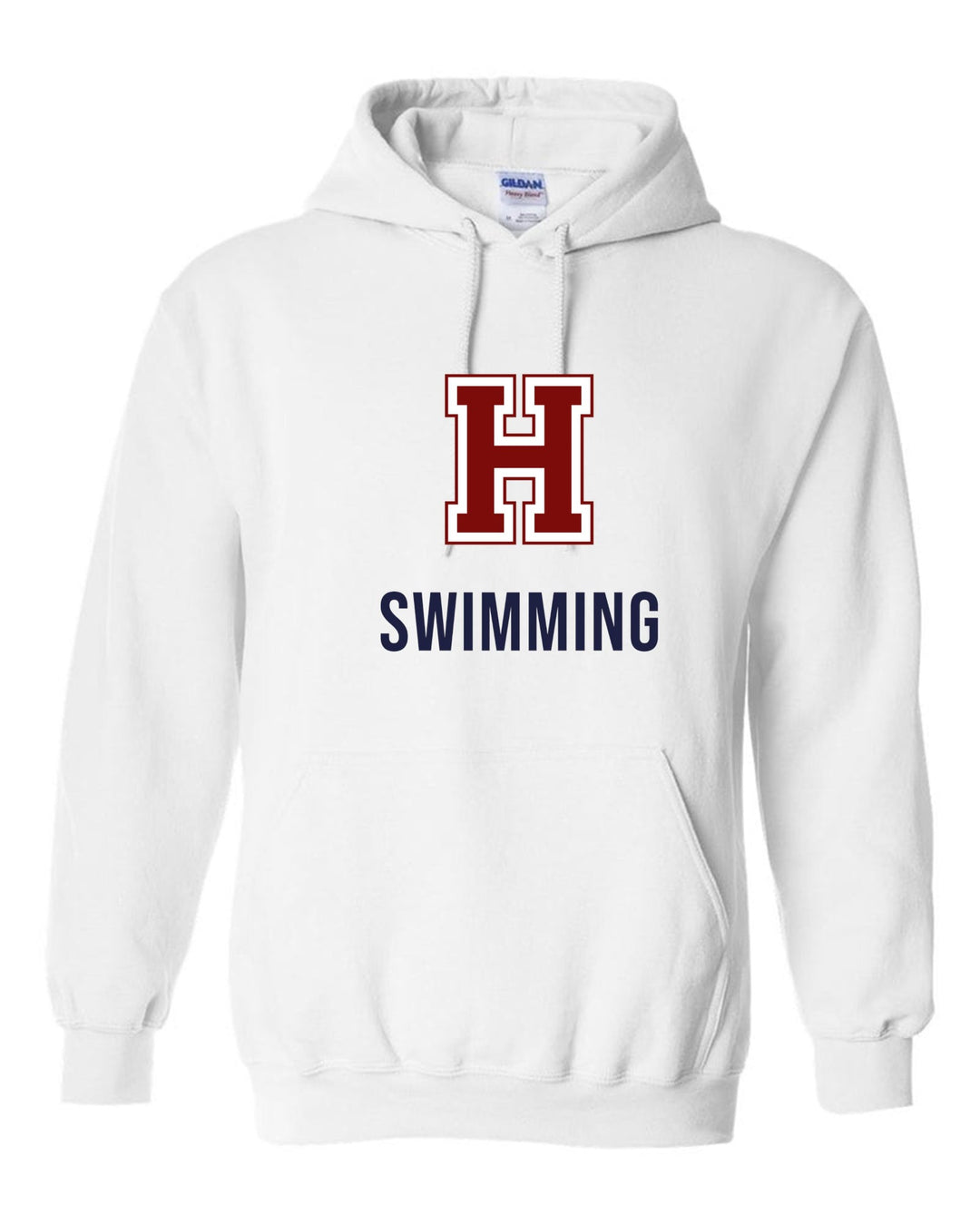 Hannan Swimming Hooded Sweatshirt Hannan Swimming 24 White Youth Small - Third Coast Soccer