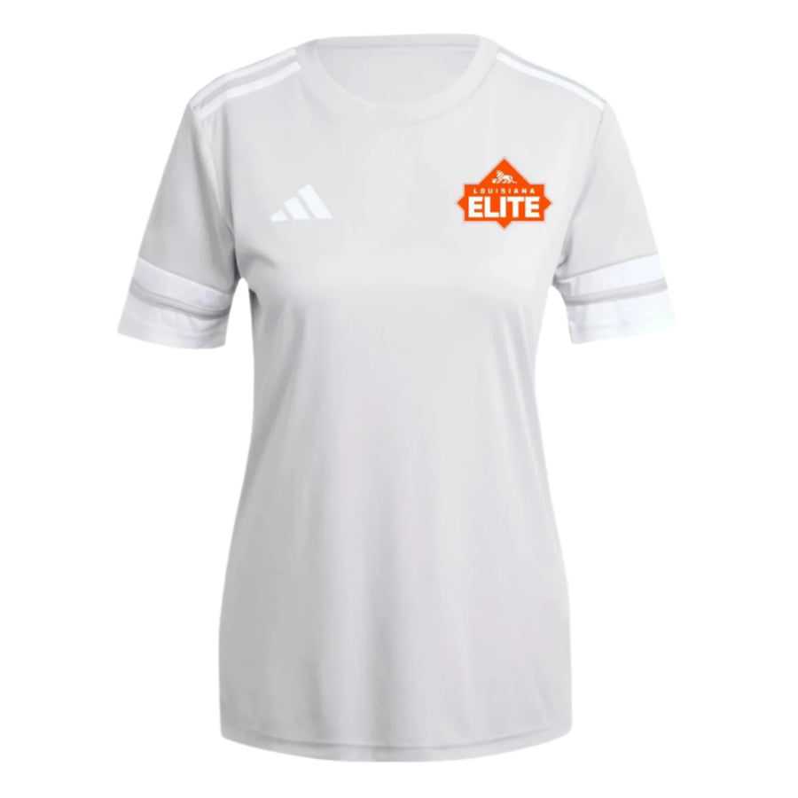 adidas Women's Louisiana Elite Squadra 25 Jersey - Light Grey/White Louisiana Elite Girls - Third Coast Soccer