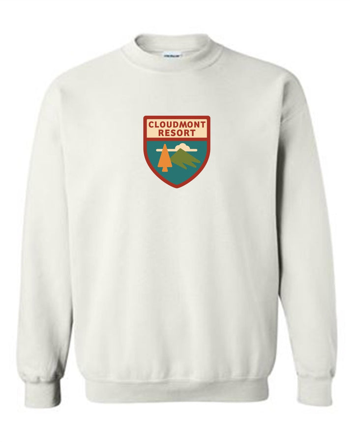Cloudmont Resort Crewneck Sweatshirt Cloudmont Resort White Youth Small - Third Coast Soccer