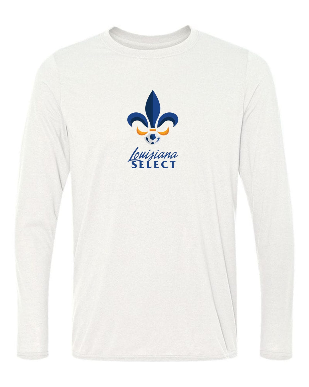 Louisiana Select LA Logo Long-Sleeve T-Shirt LA ODP Spiritwear White Mens Small - Third Coast Soccer