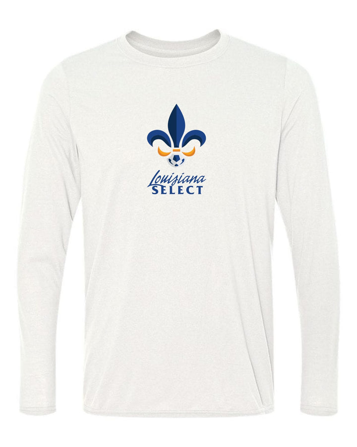 Louisiana Select LA Logo Long-Sleeve T-Shirt LA ODP Spiritwear White Mens Small - Third Coast Soccer