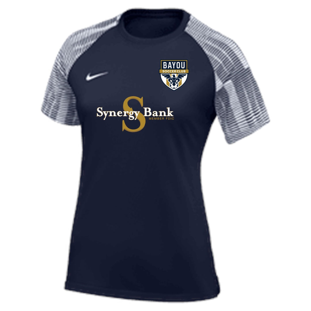 Nike Bayou SC Women's Academy Jersey - Navy/White Bayou Soccer Club 23-25 Womens X-Small College Navy/White - Third Coast Soccer