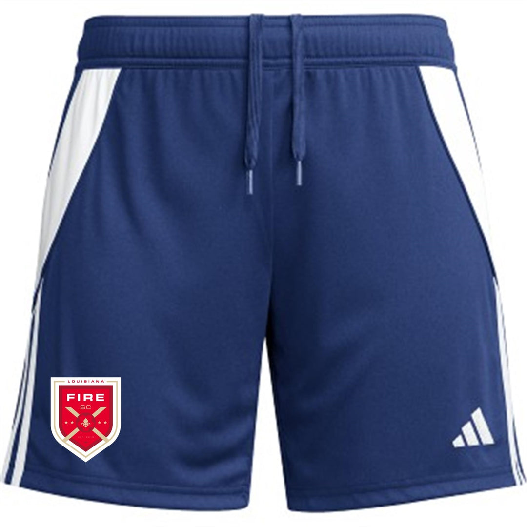 adidas Louisiana Fire Women's Tiro 24 Short - Navy/White Louisiana Fire 2024-2026   - Third Coast Soccer