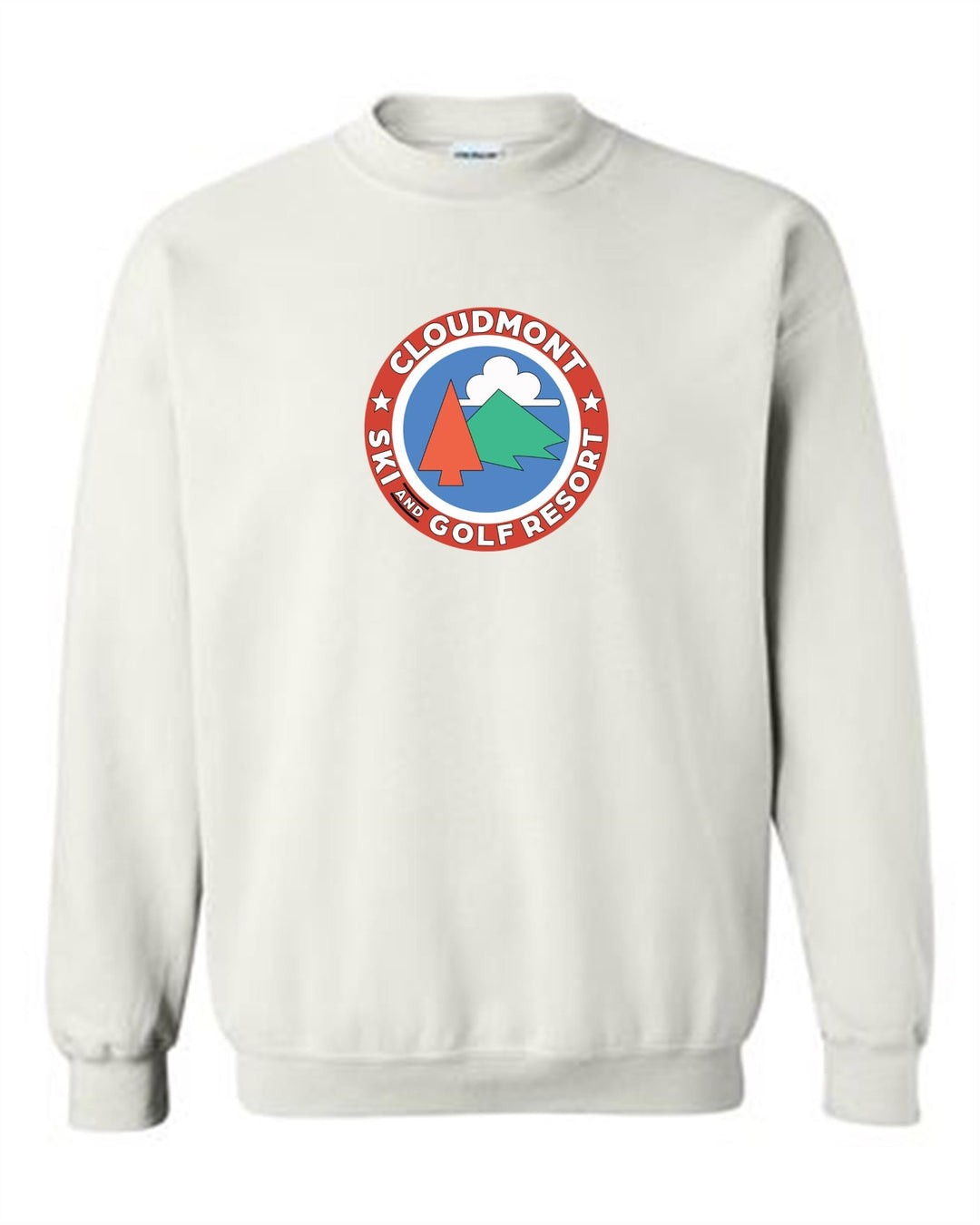 Cloudmont Ski and Golf Resort Crewneck Sweatshirt Ski and Golf Resort White Youth Small - Third Coast Soccer