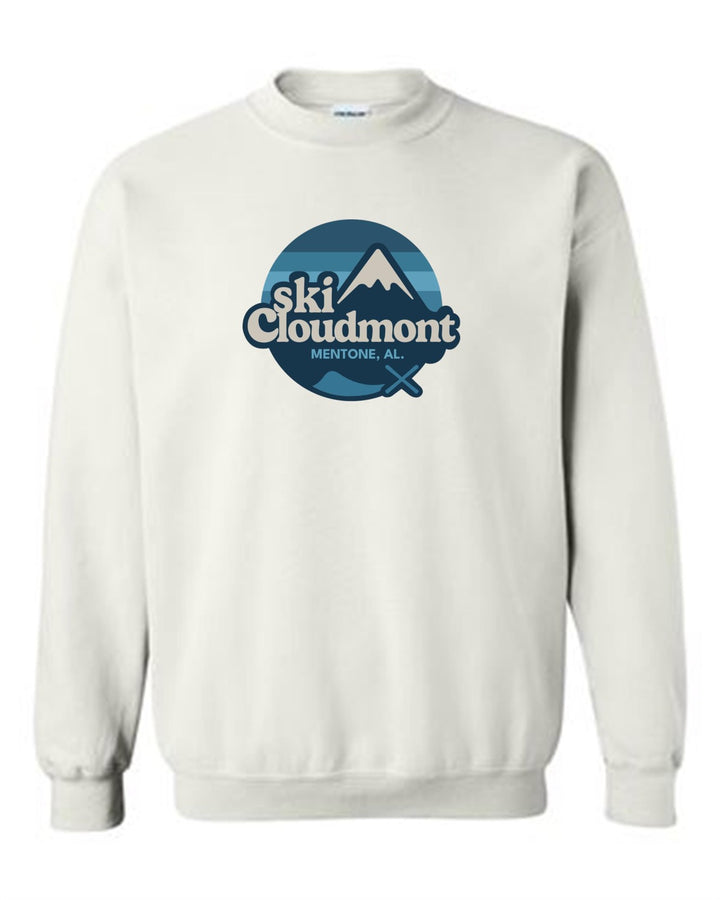 Ski Cloudmont Crewneck Sweatshirt Ski Cloudmont White Youth Small - Third Coast Soccer