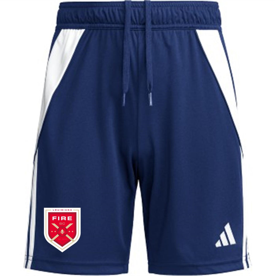 adidas Louisiana Fire Youth Tiro 24 Shorts - Navy/White Louisiana Fire 2024-2026   - Third Coast Soccer