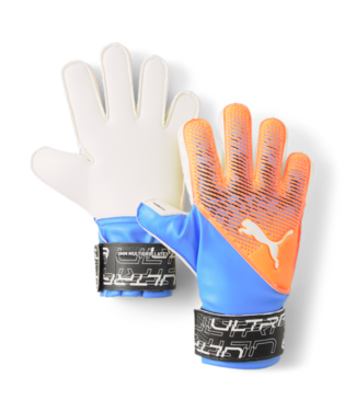 Puma Ultra Protect 3 Jr Rc Gk Glove - Ultra Orange/Blue Glimmer  SIZE 7 ULTRA ORANGE/BLUE GLIMMER - Third Coast Soccer