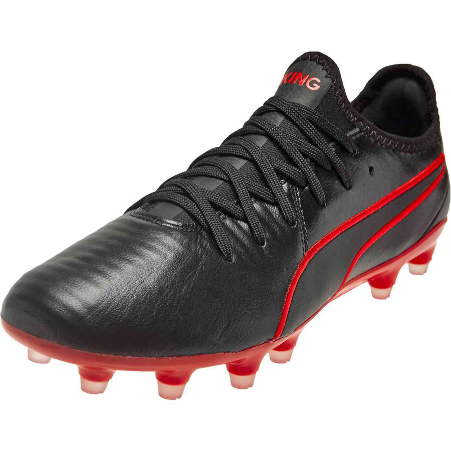 Puma King Pro FG - Puma Black/Red Mens Footwear Black Mens 6.5 - Third Coast Soccer
