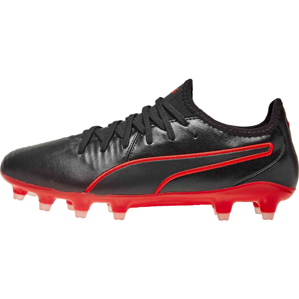 Puma King Pro FG - Puma Black/Red Mens Footwear Black Mens 7 - Third Coast Soccer