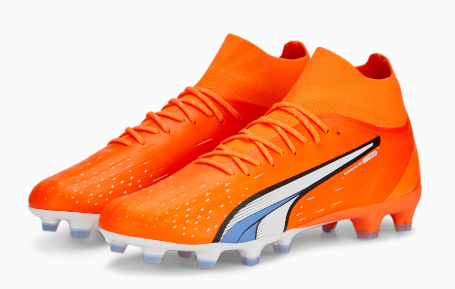 Puma Ultra Pro FG - Ultra Orange/White/Blue Glimmer Mens Footwear Ultra Orange/White/Blue Mens 7 - Third Coast Soccer