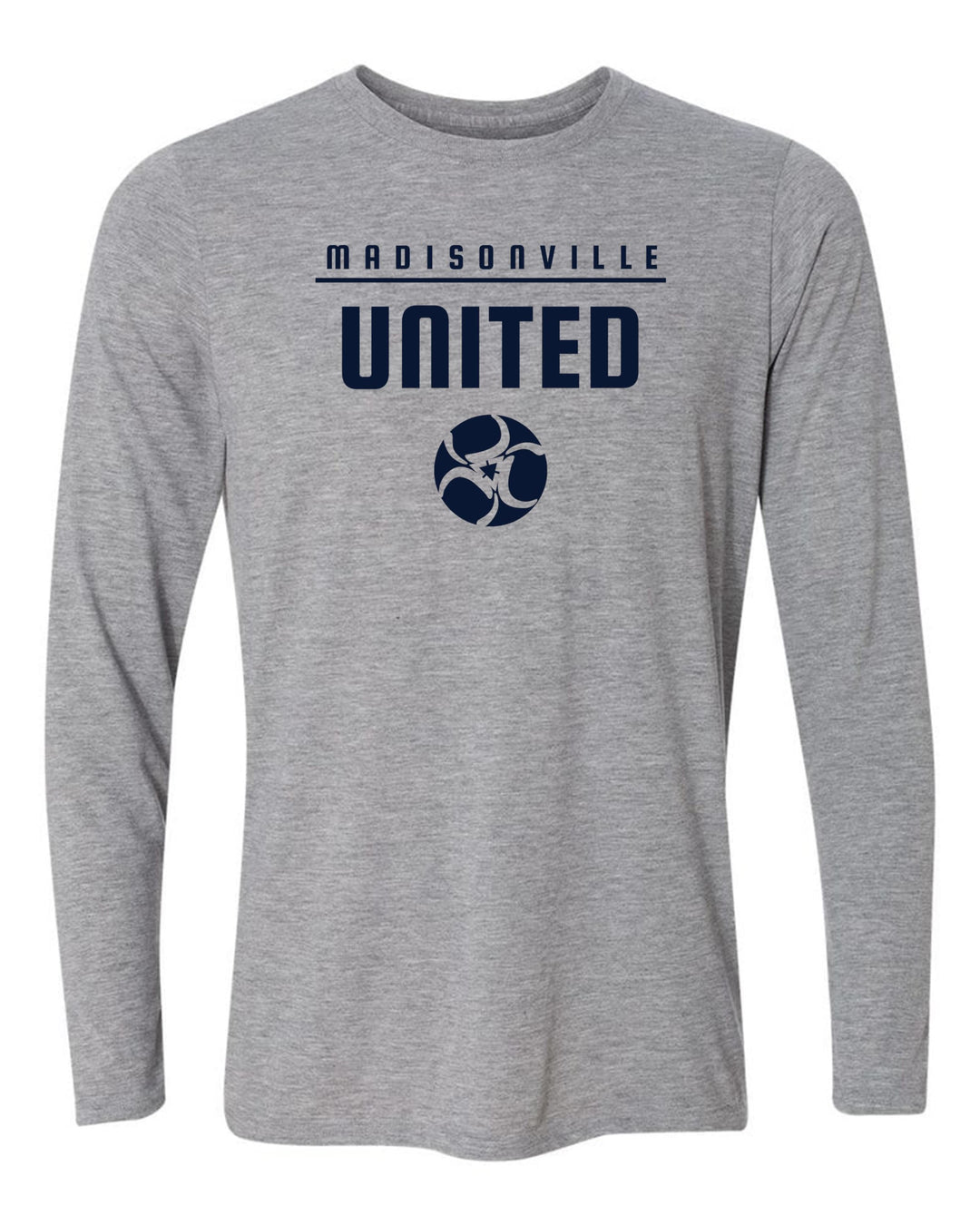 Madisonville United Long-Sleeve T-Shirt Madisonville United Spiritwear WOMENS LARGE SPORT GREY - Third Coast Soccer