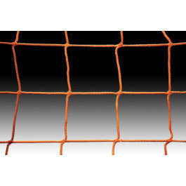 KWIKGOAL Soccer Net - 8H x 24W x 3D x 8 1/2B, 120mm mesh, Solid Braid Knotless Goal Equipment Orange  - Third Coast Soccer