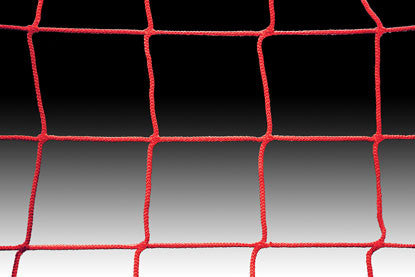 KWIKGOAL Soccer Net - 8H x 24W x 3D x 8 1/2B, 120mm mesh, Solid Braid Knotless Goal Equipment Red - Third Coast Soccer