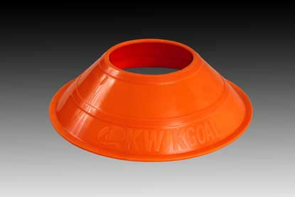 KWIKGOAL Mini Disc Cones - 25 Pack Coaching Accessories Hi-Vis Orange  - Third Coast Soccer