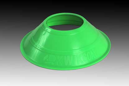 KWIKGOAL Mini Disc Cones - 25 Pack Coaching Accessories Hi-Vis Green  - Third Coast Soccer