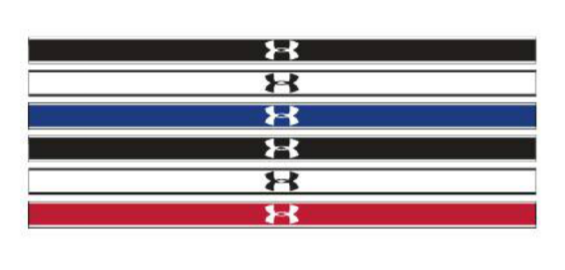 UA Mini Headband 6-Pack Player Accessories RED/BLACK/WHITE  - Third Coast Soccer