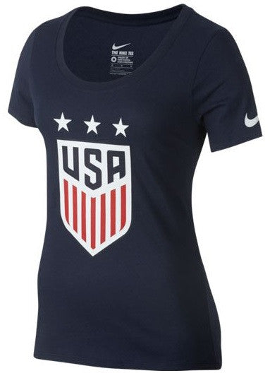 Nike Team USA Crest Tee Club Replica OBSIDIAN WOMENS SMALL - Third Coast Soccer