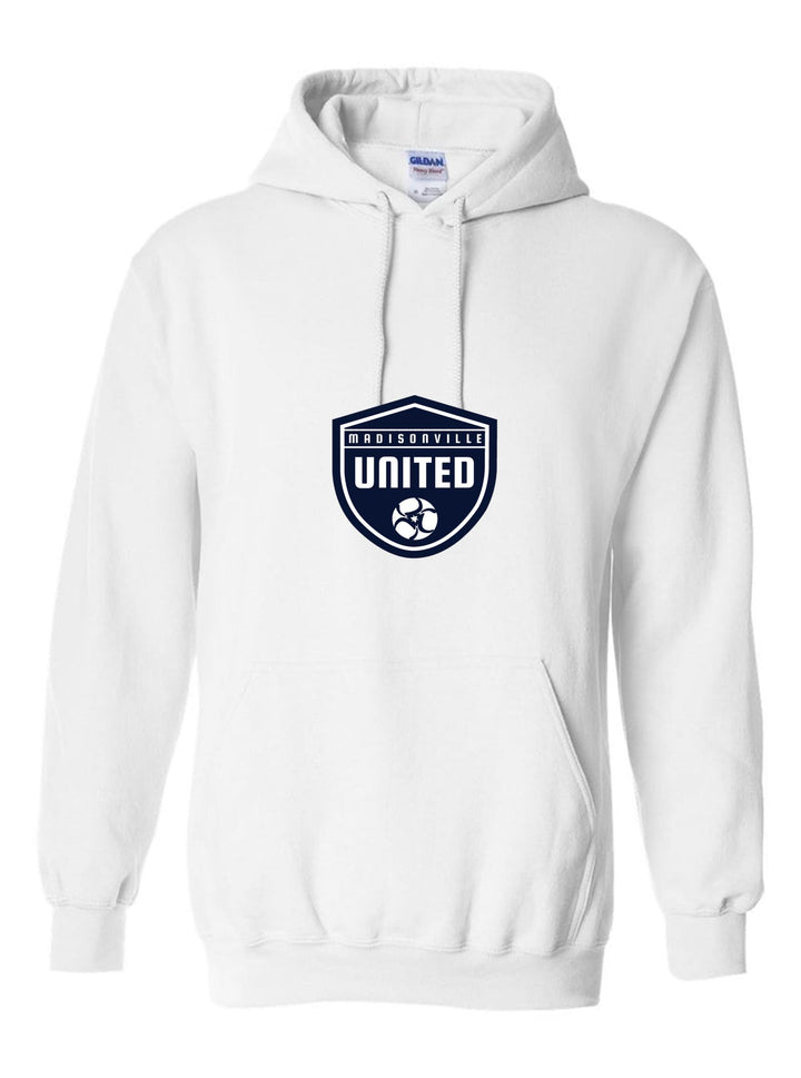 Madidsonville United Hoody - Black, Grey, Navy or White Madisonville United Spiritwear YOUTH SMALL WHITE - Third Coast Soccer