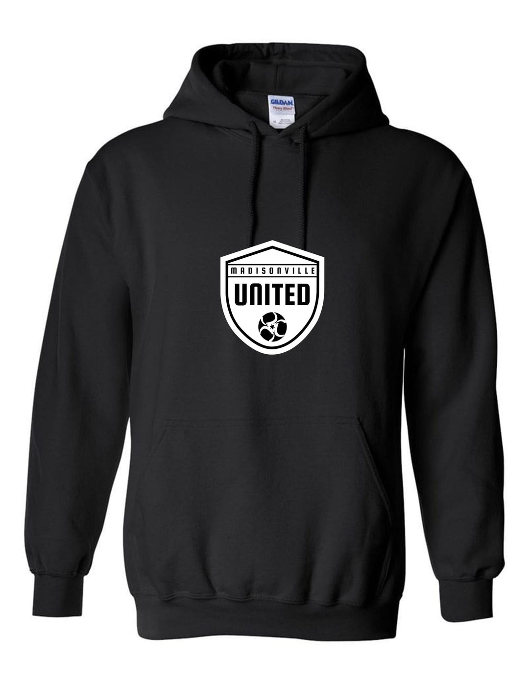 Madidsonville United Hoody - Black, Grey, Navy or White Madisonville United Spiritwear YOUTH MEDIUM BLACK - Third Coast Soccer