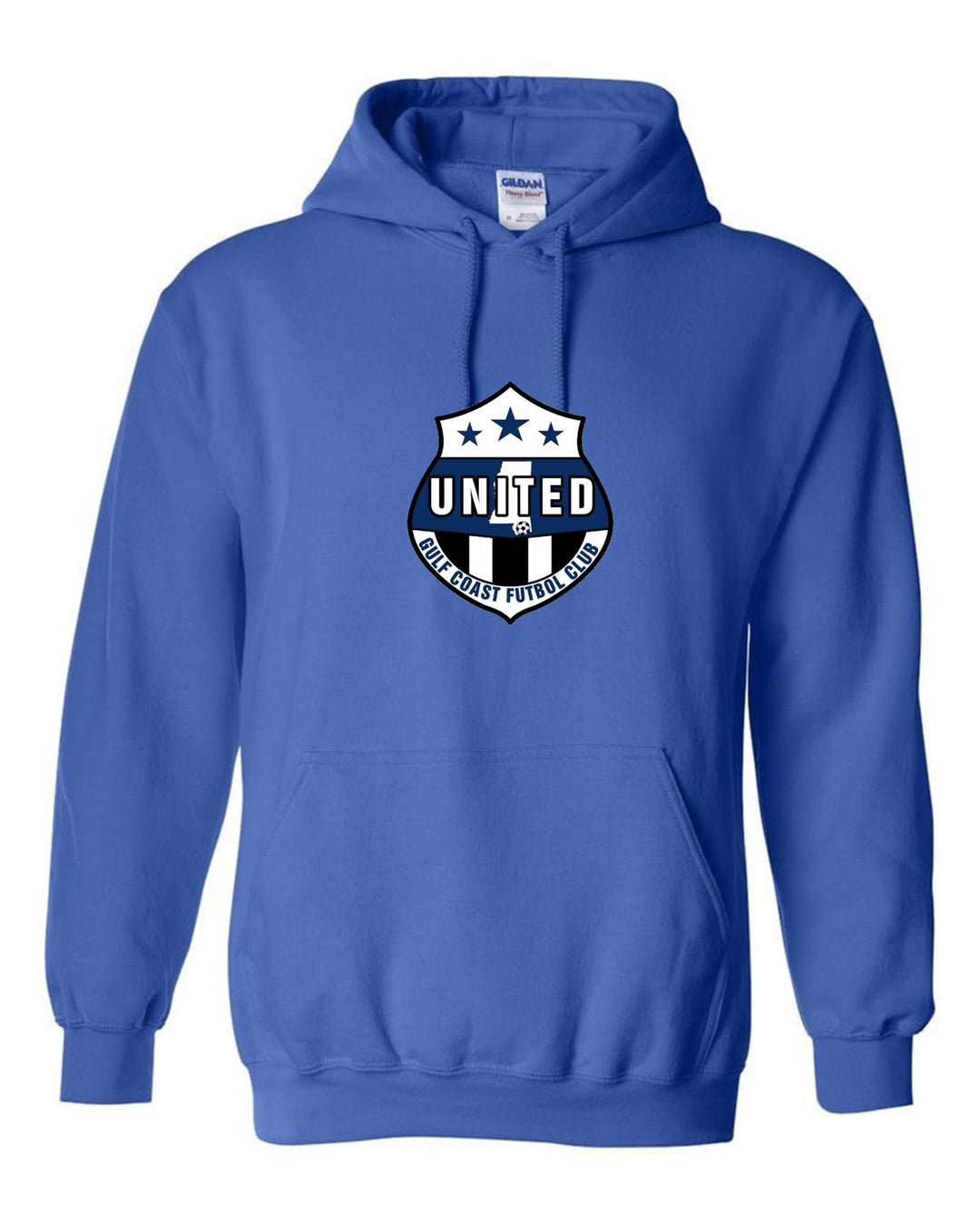 GCU Logo Hooded Sweatshirt Gulf Coast United Spiritwear Royal Mens Small - Third Coast Soccer