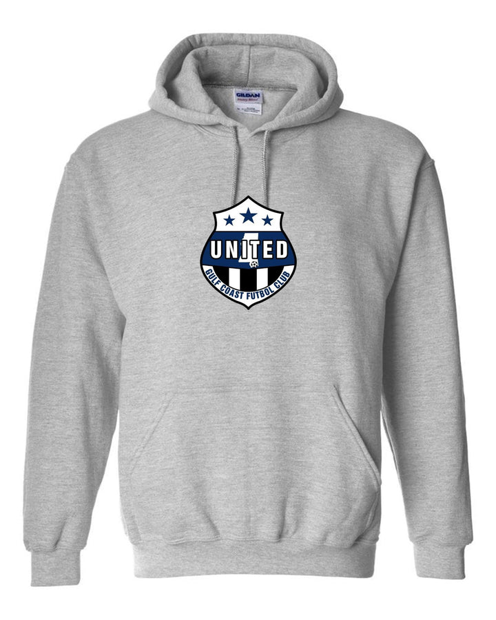 GCU Logo Hooded Sweatshirt Gulf Coast United Spiritwear Sport Grey Mens Small - Third Coast Soccer