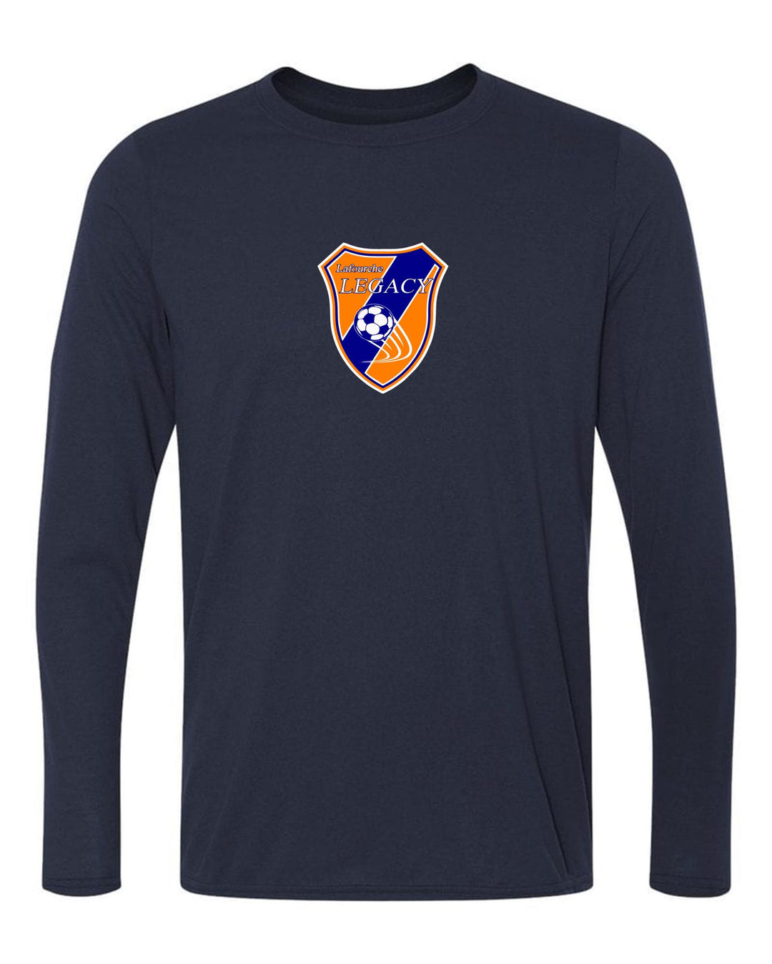 Lefourche Legacy Long-sleeve T-shirt - Navy or Orange  MENS SMALL NAVY - Third Coast Soccer