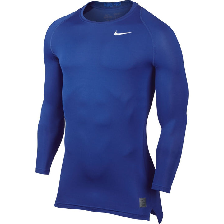 Nike Pro Cool Compression Long Sleeve Top Training Wear Game Royal/Cool Grey Mens Small - Third Coast Soccer