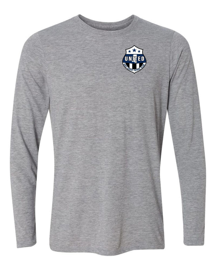 Gulf Coast United LS T-shirt - Royal or Sport Grey Gulf Coast United Spiritwear SPORT GREY WOMENS LARGE - Third Coast Soccer
