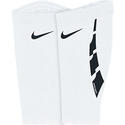 Nike Guard Lock Sleeves Shinguard Accessories WHITE/BLACK MEDIUM - Third Coast Soccer