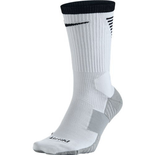 Nike Dry Squad Crew Sock Socks White/Black/Black XSmall - Third Coast Soccer