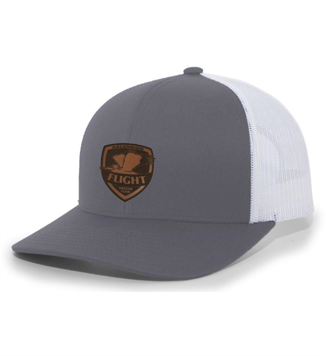 TCS AFSC Trucker Hat AFSC Spiritwear Silver/White Leather Patch - Third Coast Soccer