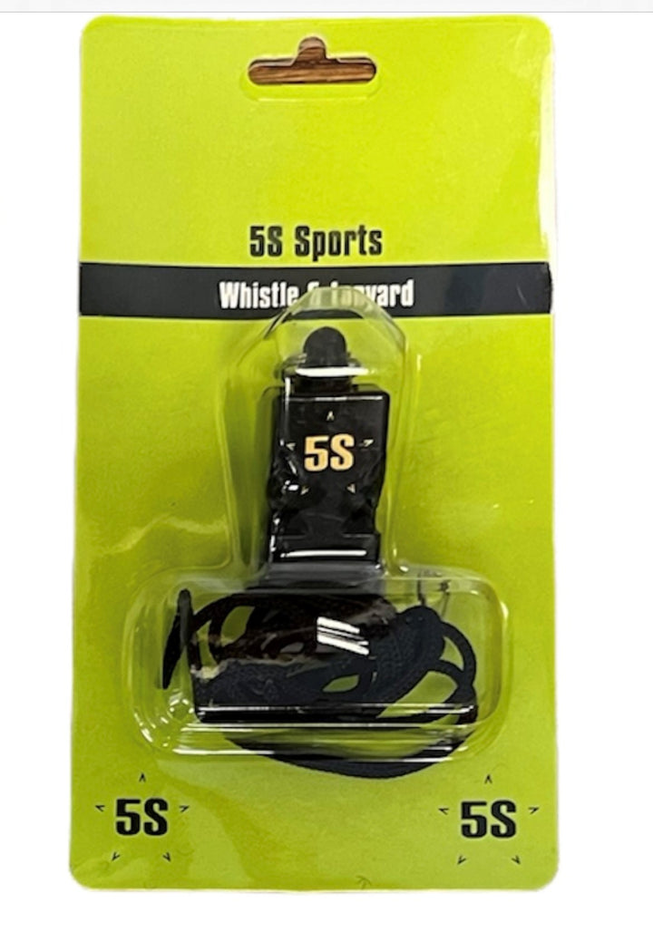 5S Basic Whistle and Lanyard Coaching Accessories Black  - Third Coast Soccer