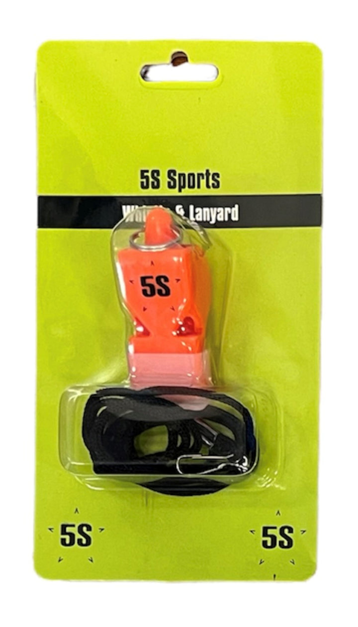 5S Basic Whistle and Lanyard Coaching Accessories Orange  - Third Coast Soccer