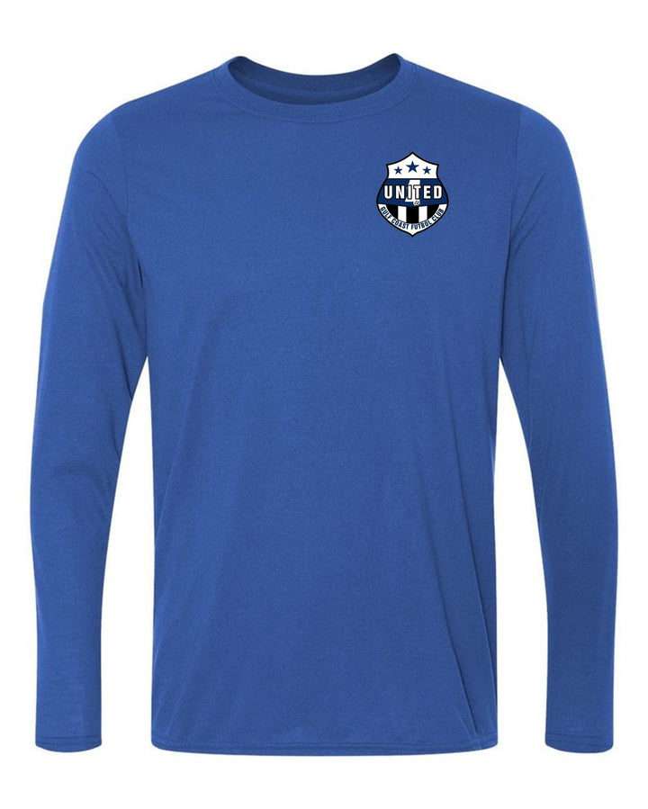 Gulf Coast United LS T-shirt - Royal or Sport Grey Gulf Coast United Spiritwear ROYAL WOMENS EXTRA LARGE - Third Coast Soccer