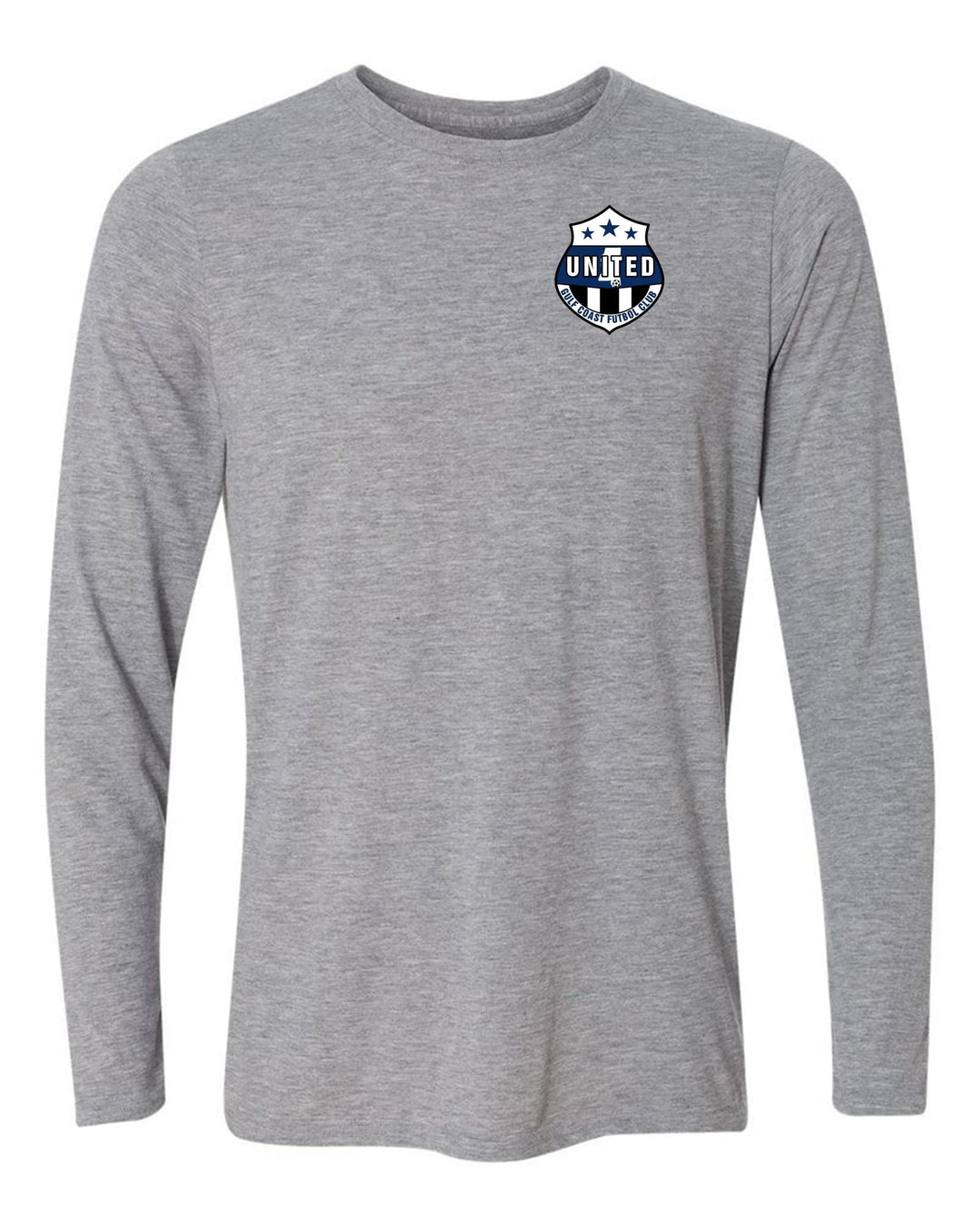 Gulf Coast United LS T-shirt - Royal or Sport Grey Gulf Coast United Spiritwear SPORT GREY MENS MEDIUM - Third Coast Soccer