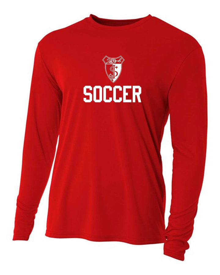 A4 SJA LS Spirit Shirt St. Joesphs Academy Red Mens Small - Third Coast Soccer