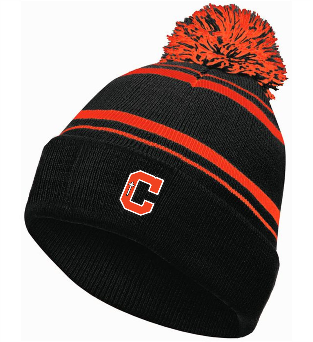 Holloway Catholic Homecoming Beanie - Black/Orange Catholic HS BR Black/Orange  - Third Coast Soccer