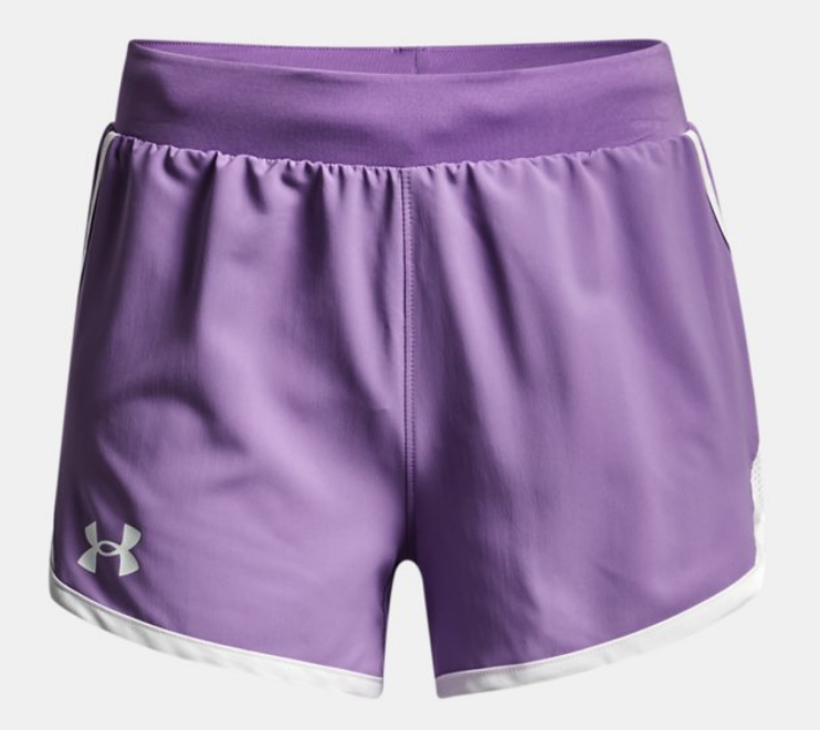 Under Armour Girls' Fly By Shorts - Vivid Lilac Shorts Vivid Lilac Youth XSmall - Third Coast Soccer