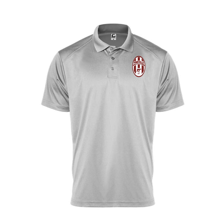 Badger Pineville High School Utility Polo Pineville 24 Silver Mens Small - Third Coast Soccer