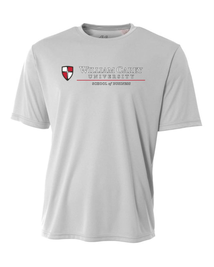 WCU School Of Business Men's Short-Sleeve Performance Shirt WCU Business Silver Grey Mens Small - Third Coast Soccer