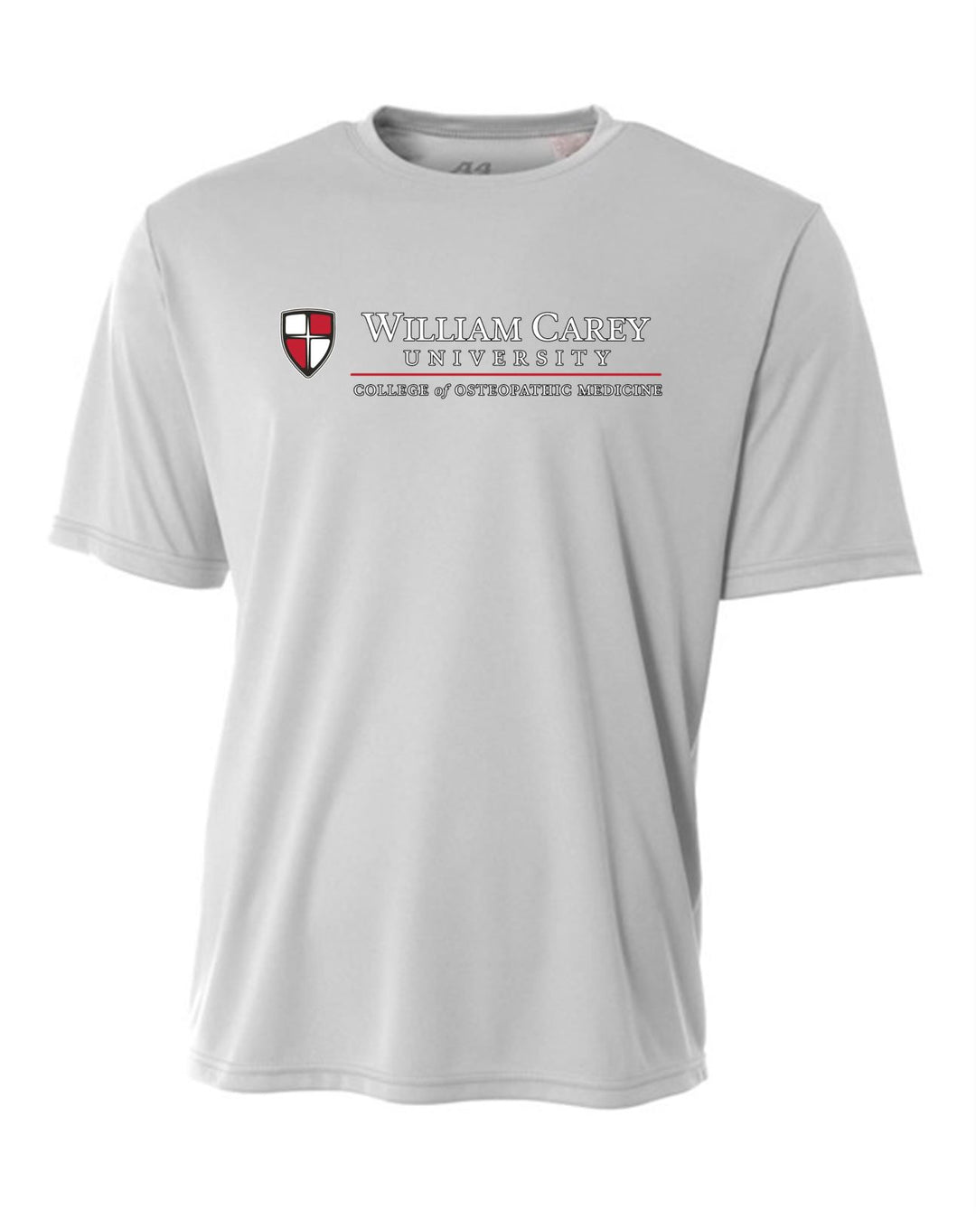 WCU College Of Osteopathic Medicine Men's Short-Sleeve Performance Shirt WCU OM Silver Grey Mens Small - Third Coast Soccer