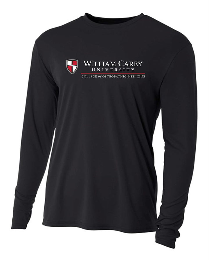 WCU College Of Osteopathic Medicine Men's Long-Sleeve Performance Shirt WCU OM Black Mens Small - Third Coast Soccer