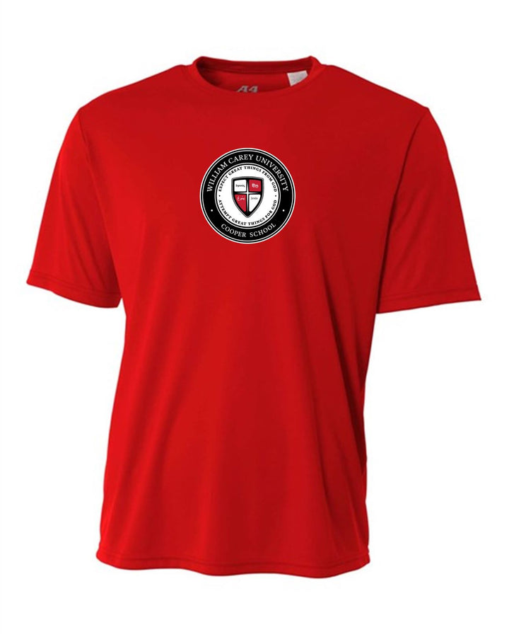 WCU Cooper School of Missions & Ministry Men's Short-Sleeve Performance Shirt WCU CSMM Red Mens Small - Third Coast Soccer