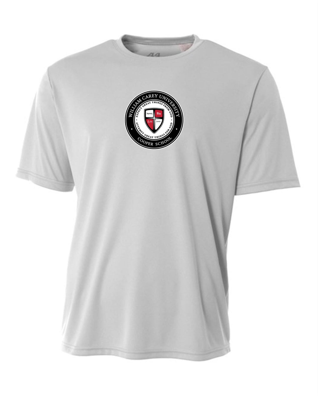 WCU Cooper School Of Missions & Ministry Men's Short-Sleeve Performance Shirt WCU CSMM Silver Grey Mens Small - Third Coast Soccer