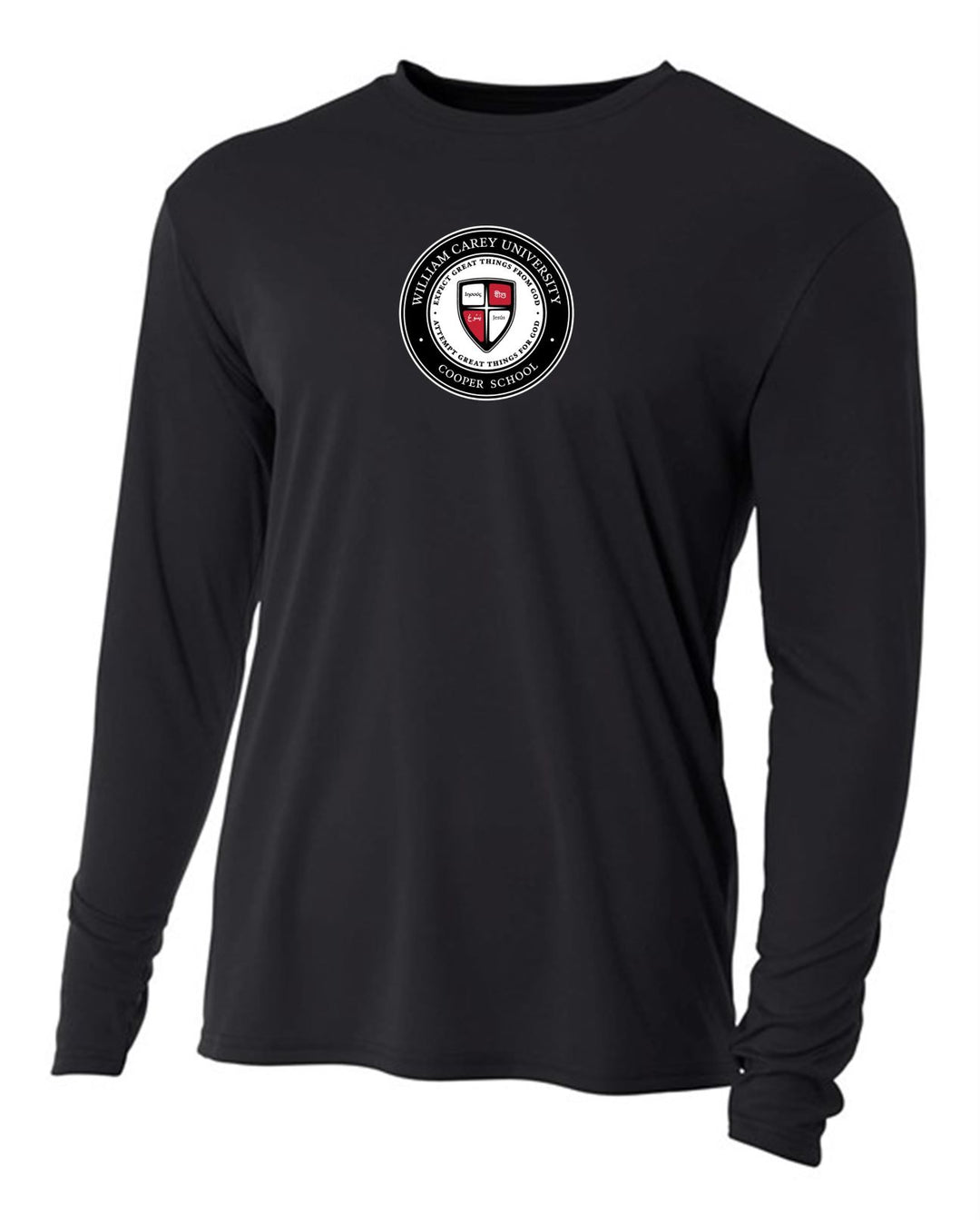 WCU Cooper School of Missions & Ministry Men's Long-Sleeve Performance Shirt WCU CSMM Black Mens Small - Third Coast Soccer