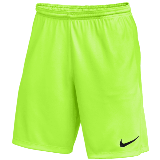 Nike Park III Short Shorts Volt/Black Mens Small - Third Coast Soccer