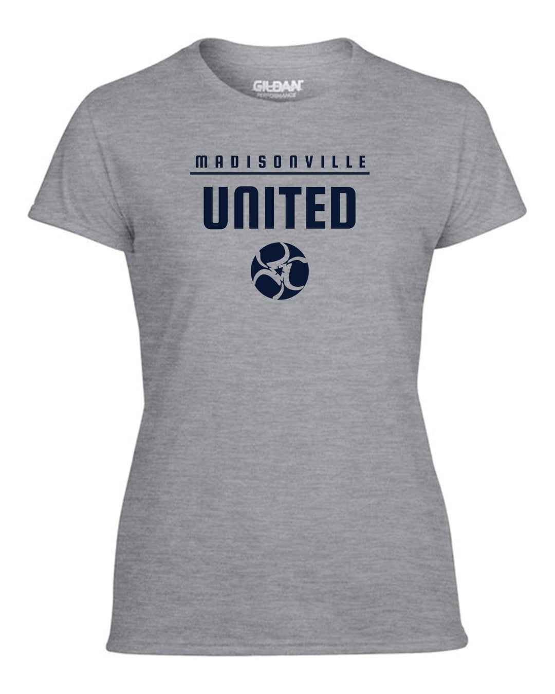 Madisonville United Short-Sleeve T-Shirt Madisonville United Spiritwear WOMENS LARGE SPORT GREY - Third Coast Soccer